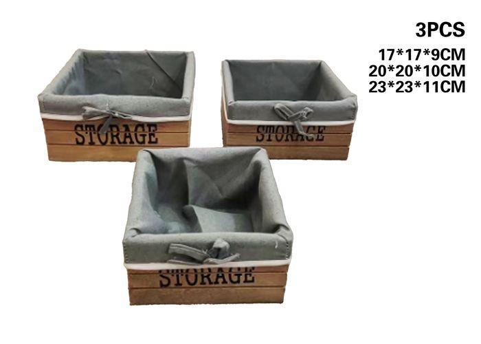 Canasta organizadora, 23 × 23 × 11 cm, 3 piezas, modelo 131276