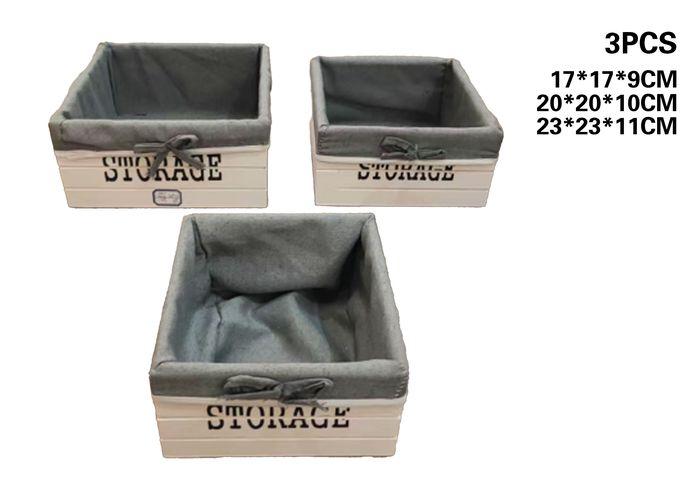 Canasta organizadora, 23 × 23 × 11 cm, 3 piezas, modelo 131277