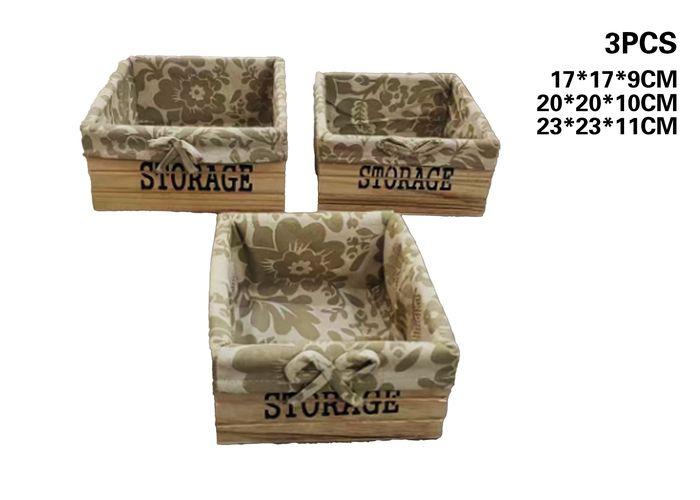 Canasta organizadora, 23 × 23 × 11 cm, 3 piezas, modelo 131278