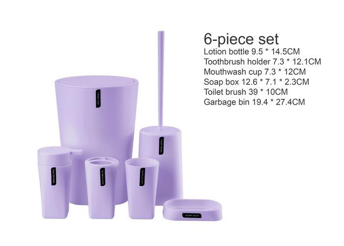 Juego de baño, color morado, modelo 612142