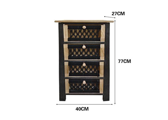 Gabinete de madera para almacenamiento, 40 × 27 × 77 cm, modelo 131398