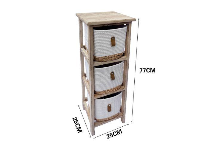 Gabinete de madera para almacenamiento, 25 × 25 × 77 cm, modelo 131403