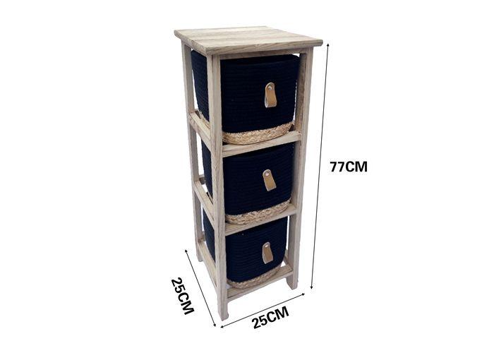 Gabinete de madera para almacenamiento, 25 × 25 × 77 cm, modelo 131404
