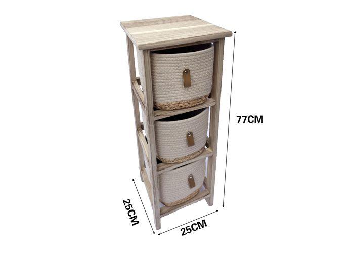 Gabinete de madera para almacenamiento, 25 × 25 × 77 cm, modelo 131405