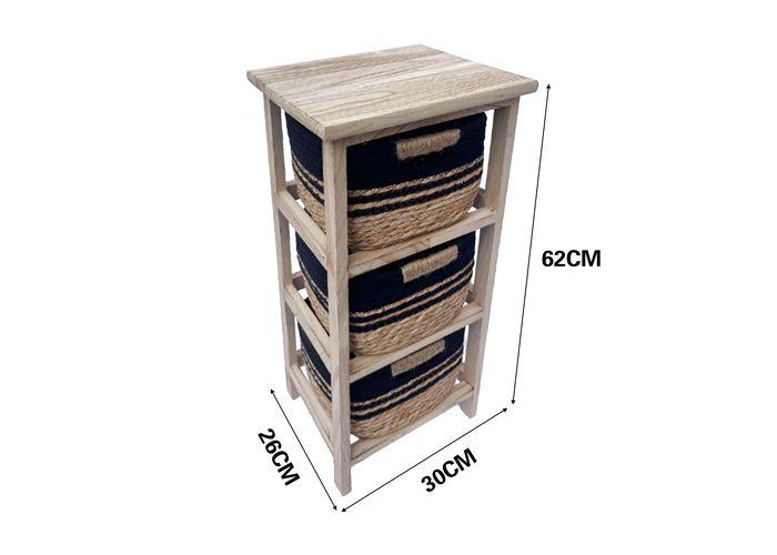 Gabinete de madera para almacenamiento, 30 × 26 × 62 cm