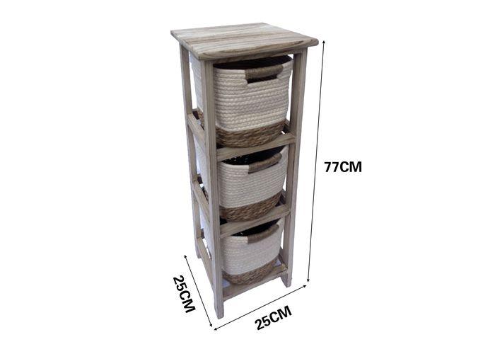 Gabinete de madera para almacenamiento, 25 × 25 × 77 cm, modelo 131418