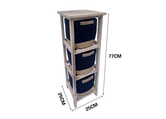 Gabinete de madera para almacenamiento, 25 × 25 × 77 cm, modelo 131419