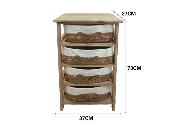 Gabinete de madera para almacenamiento, 37 × 27 × 73 cm, modelo 131428