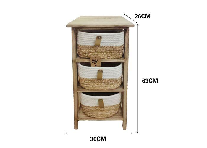 Gabinete de madera para almacenamiento, 30 × 26 × 63 cm