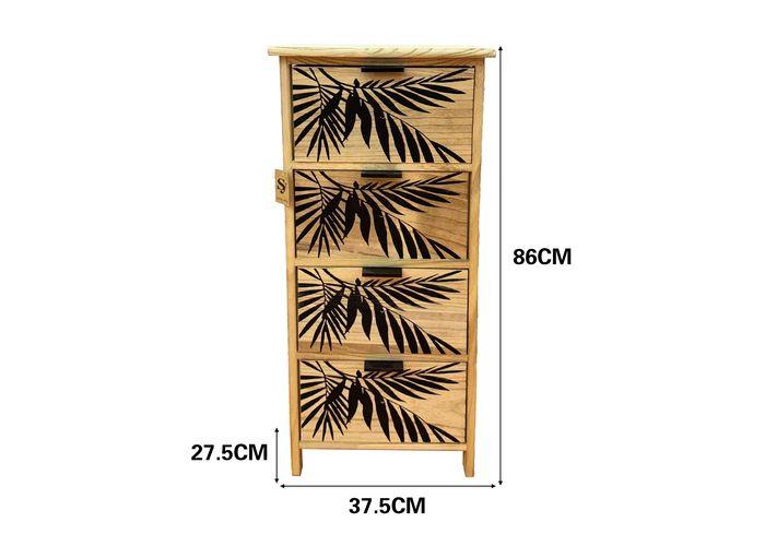 Gabinete de madera para almacenamiento, 37,5 × 27,5 × 86 cm, modelo 131436