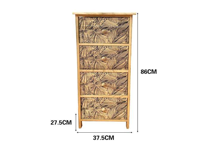 Gabinete de madera para almacenamiento, 37,5 × 27,5 × 86 cm, modelo 131438