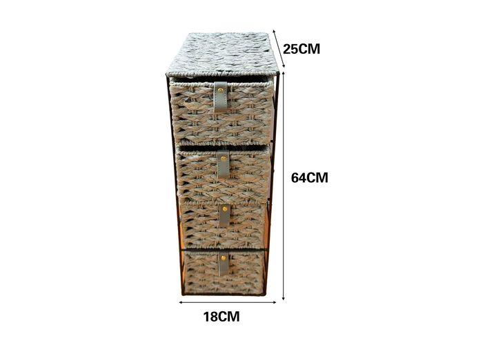 Gabinete de madera para almacenamiento, 18 × 25 × 64 cm, modelo 131458