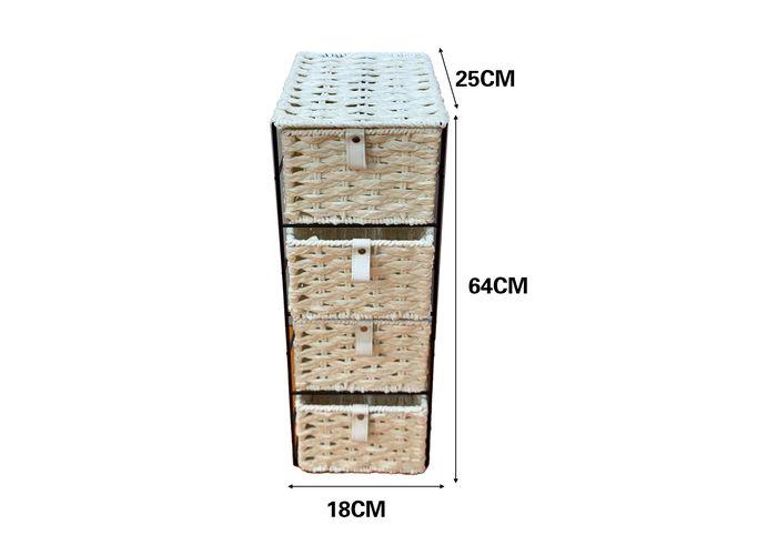 Gabinete de madera para almacenamiento, 18 × 25 × 64 cm, modelo 131459