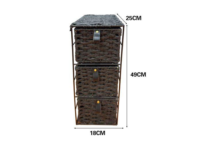 Gabinete de madera para almacenamiento, 25 × 18 × 49 cm