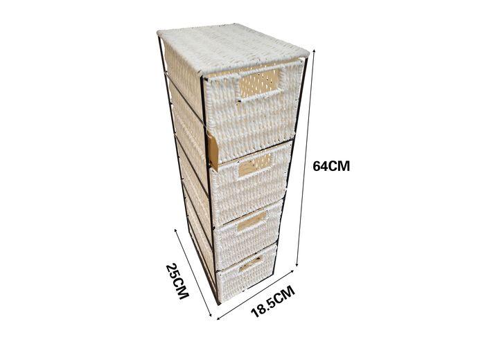 Gabinete de madera para almacenamiento, 18,5 × 25 × 64 cm, modelo 131464