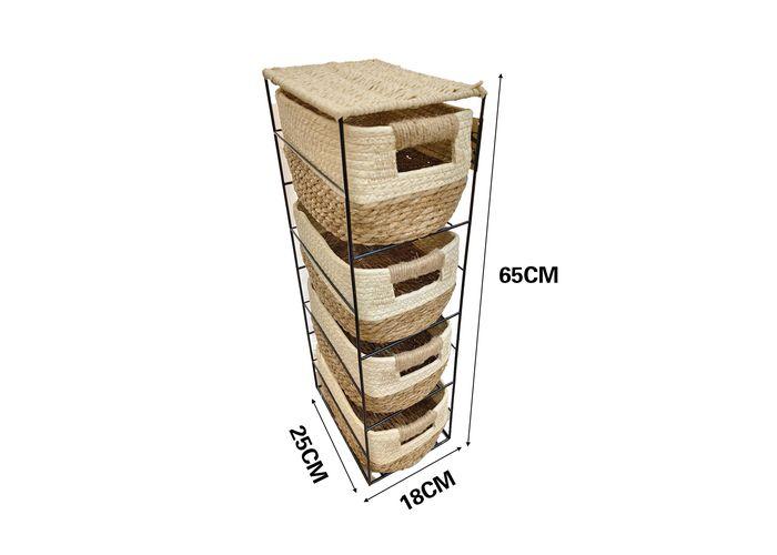 Gabinete de madera para almacenamiento, 25 × 18 × 65 cm, modelo 131472