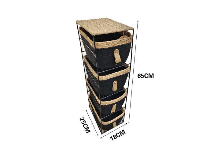 Gabinete de madera para almacenamiento, 25 × 18 × 65 cm, modelo 131473