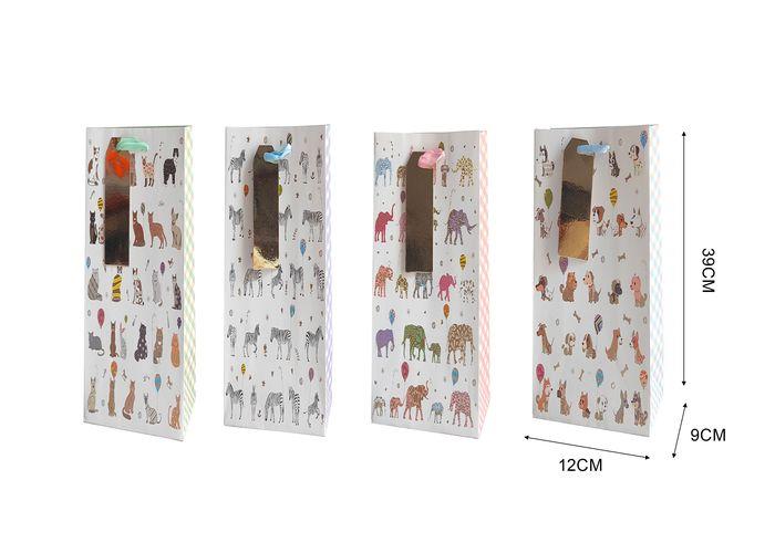 Bolsas de vino, 12 × 39 × 9 cm, color blanco, modelo 131612