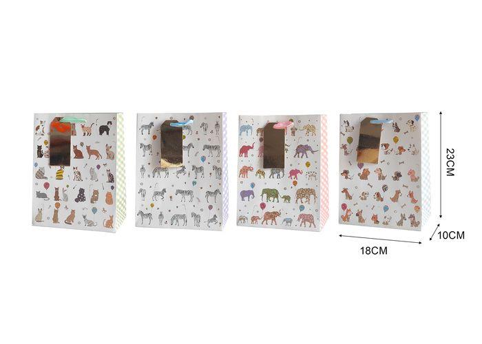 Bolsas de regalo, 18 × 23 × 10 cm, color blanco, modelo 131613