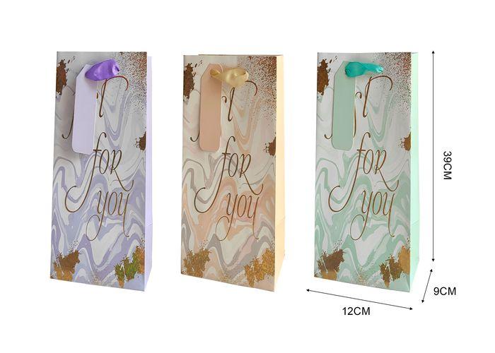 Bolsas de vino, 12 × 39 × 9 cm, color blanco, modelo 131620