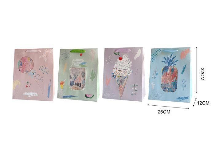 Bolsas de regalo, 26 × 32 × 12 cm, color blanco, modelo 131638