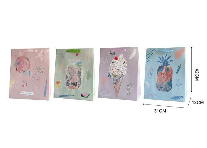 Bolsas de regalo, 31 × 42 × 12 cm, color blanco, modelo 131639