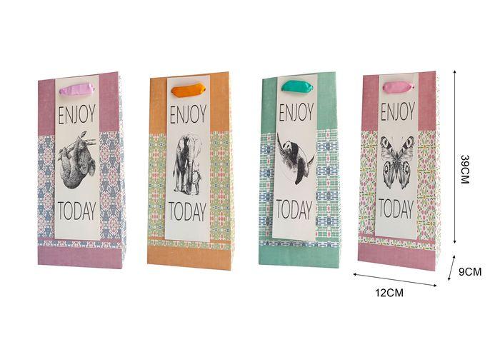 Bolsas de vino, 12 × 39 × 9 cm, color blanco, modelo 131644