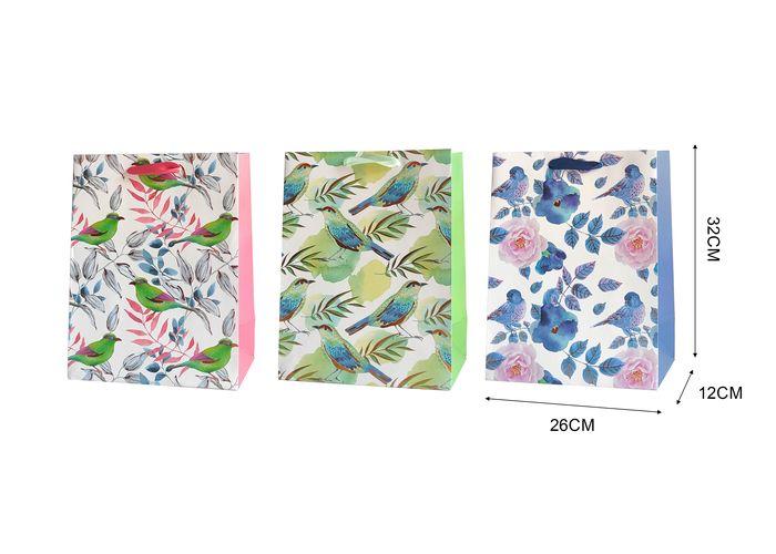 Bolsas de regalo, 26 × 32 × 12 cm, color blanco, modelo 131654