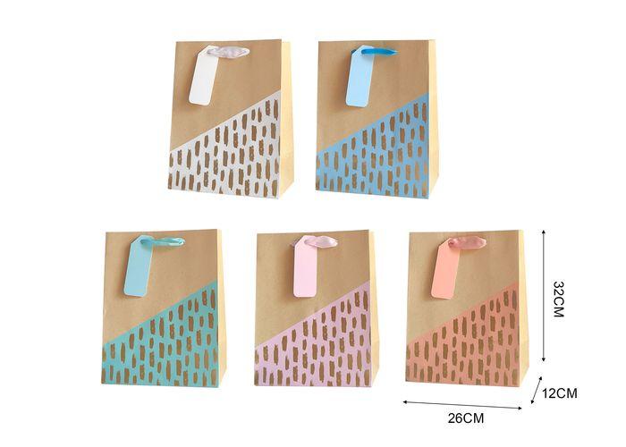 Bolsas de regalo, 26 × 32 × 12 cm, color blanco, modelo 131658
