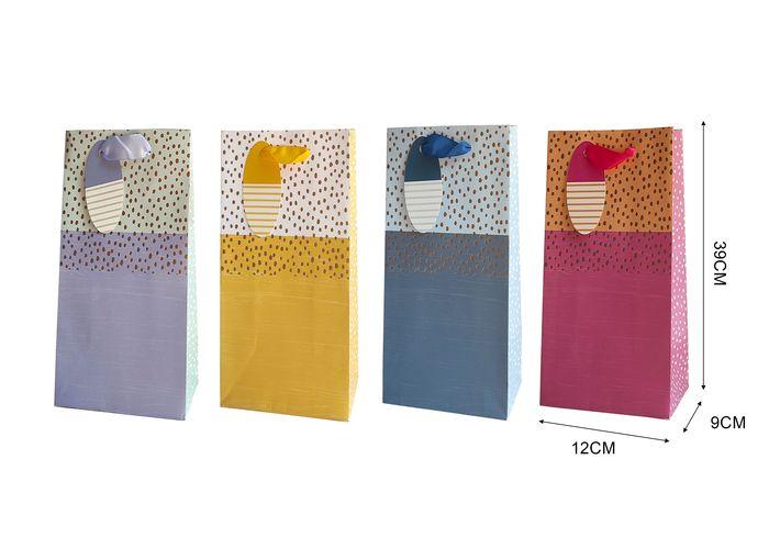 Bolsas de vino, 12 × 39 × 9 cm, color blanco, modelo 131664