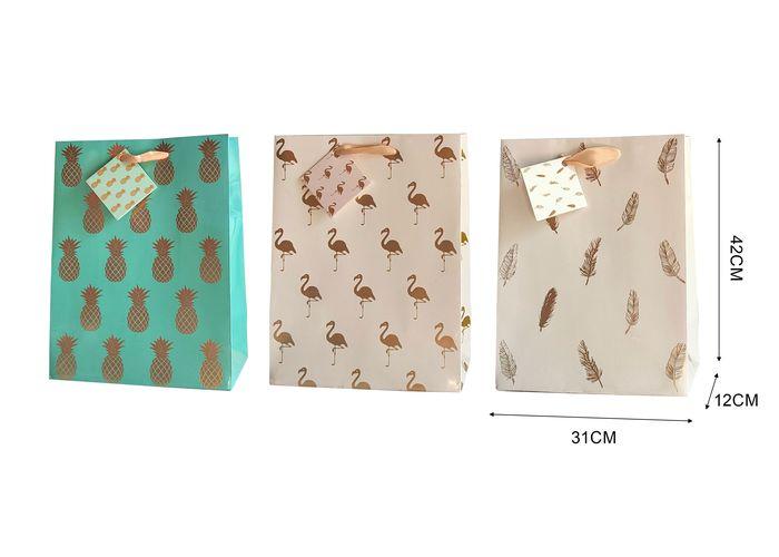 Bolsas de regalo, 31 × 42 × 12 cm, color blanco, modelo 131699