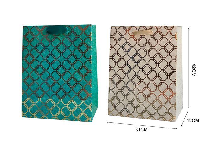 Bolsas de regalo, 31 × 42 × 12 cm, color blanco, modelo 131707