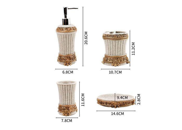 Juego de baño, color beige, modelo 612306