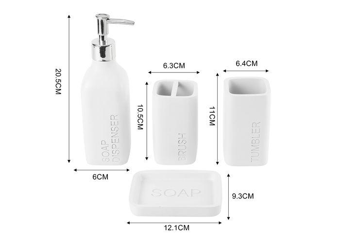 Juego de baño, color blanco, modelo 612332
