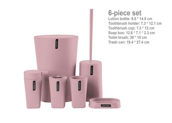 Juego de baño, color rosado