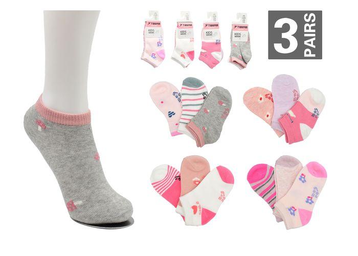 Calcetines para niña, 3 piezas, modelo TY-A5101