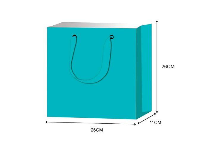 Bolsas de regalo, 26 × 26 × 11 cm, color blanco, modelo 131874