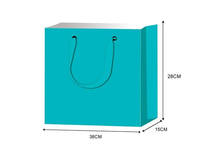 Bolsas de regalo, 38 × 28 × 15 cm, color blanco, modelo 131875