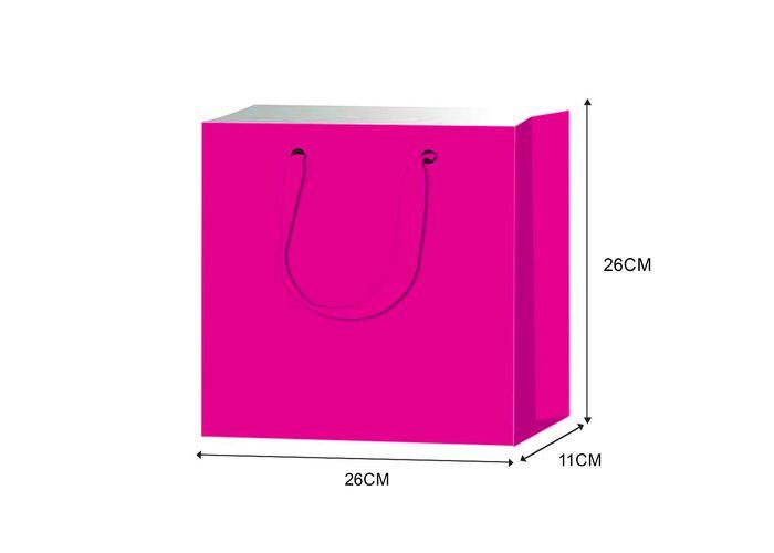 Bolsas de regalo, 26 × 26 × 11 cm, color blanco, modelo 131877