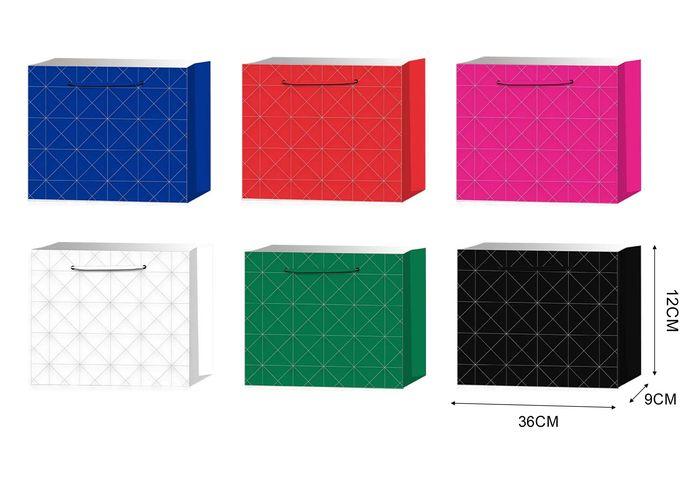 Bolsas de regalo, 12 × 36 × 9 cm, color blanco