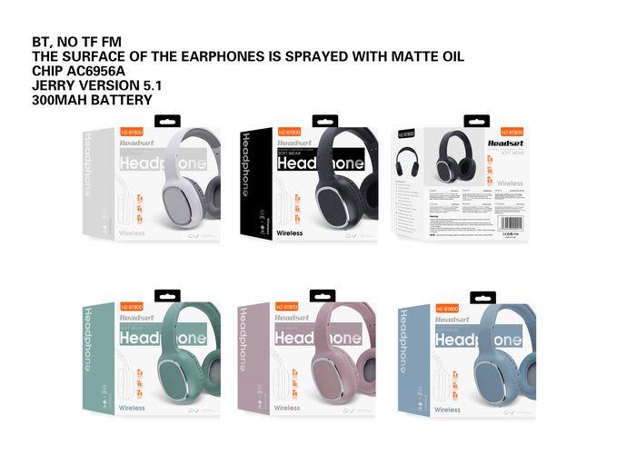 auriculares bluetooth, color azul, modelo HZ-BT800