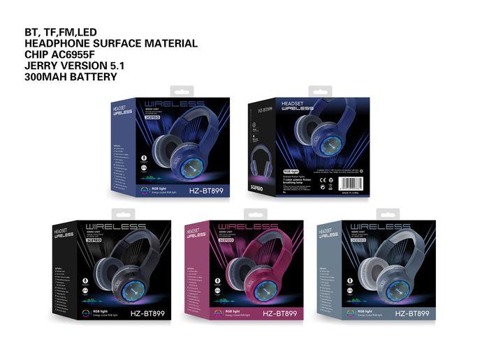 auriculares bluetooth, color azul, modelo HZ-BT899