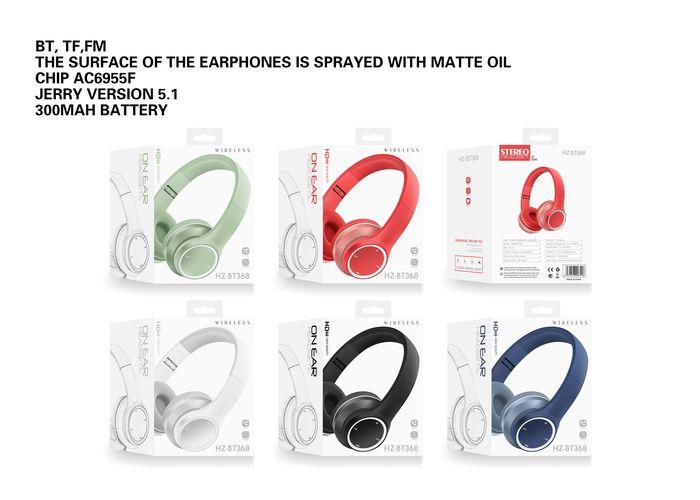 auriculares bluetooth, color azul, modelo HZ-BT368