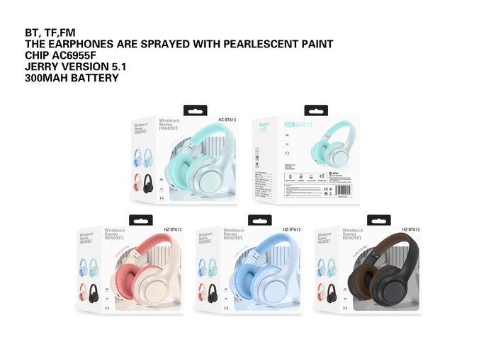 auriculares bluetooth, color azul, modelo HZ-BT613