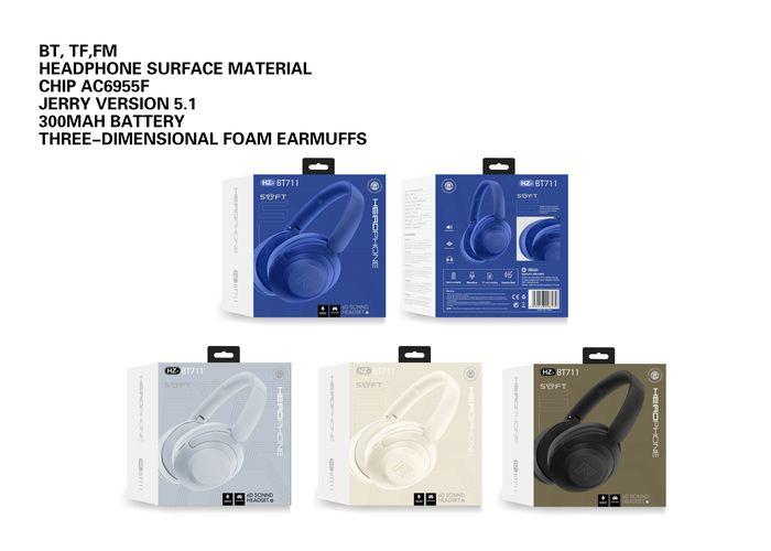auriculares bluetooth, color azul, modelo HZ-BT711