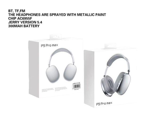 auriculares bluetooth, color azul, modelo P9 PRO MAX