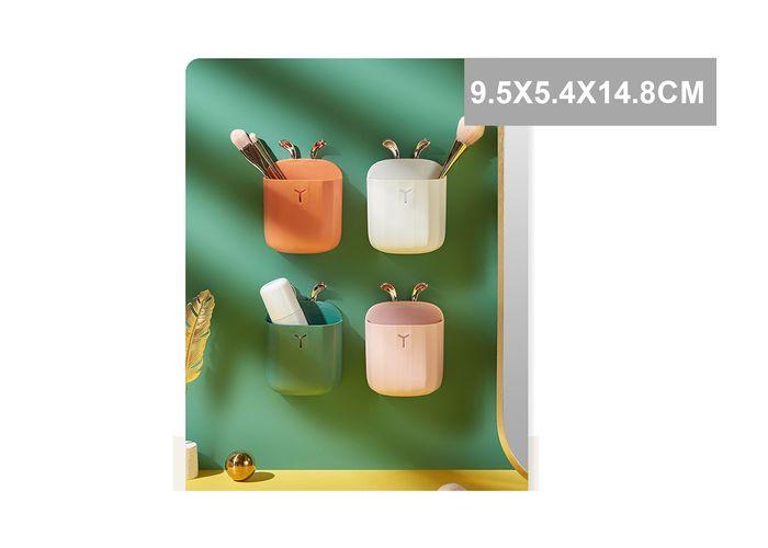 Organizador de cosméticos, 9,5 × 5,4 × 14,8 cm, color blanco