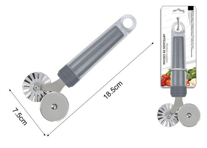 Utensilios con mango plástico gris transparente, 18,5 × 7,5 cm