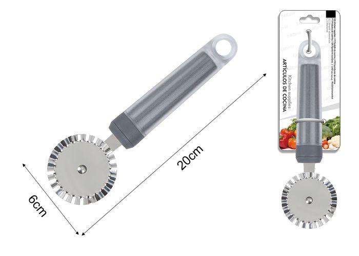 Rodillo de cocina, 20 × 6 cm, color gris