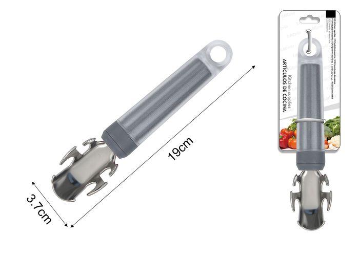 Pinza para levantar platos, 19 × 3,7 cm, color gris